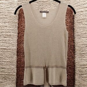 Sigrid Olsen Knit Granola Girl Cottagecore Coastal Tank Silk Cashmere Blend SP